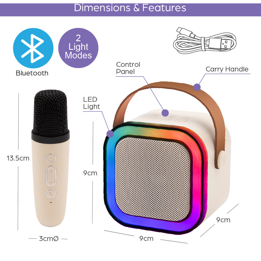 Wireless Bluetooth Karaoke Microphone โ Portable Singing Fun