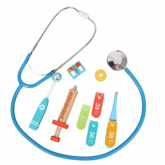 wooden simulation doctor toy combination