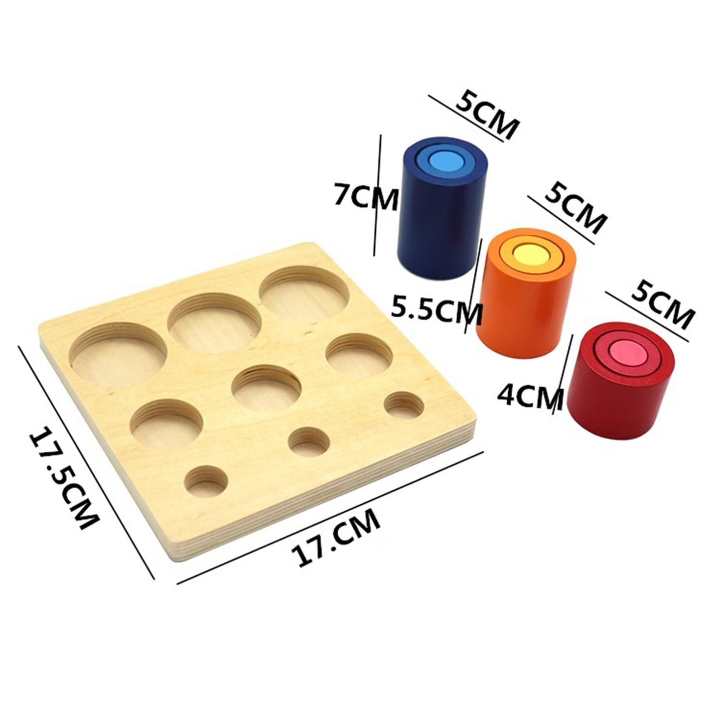 Montessori Wooden Puzzle Board – Stacking & Sorting Learning Toy