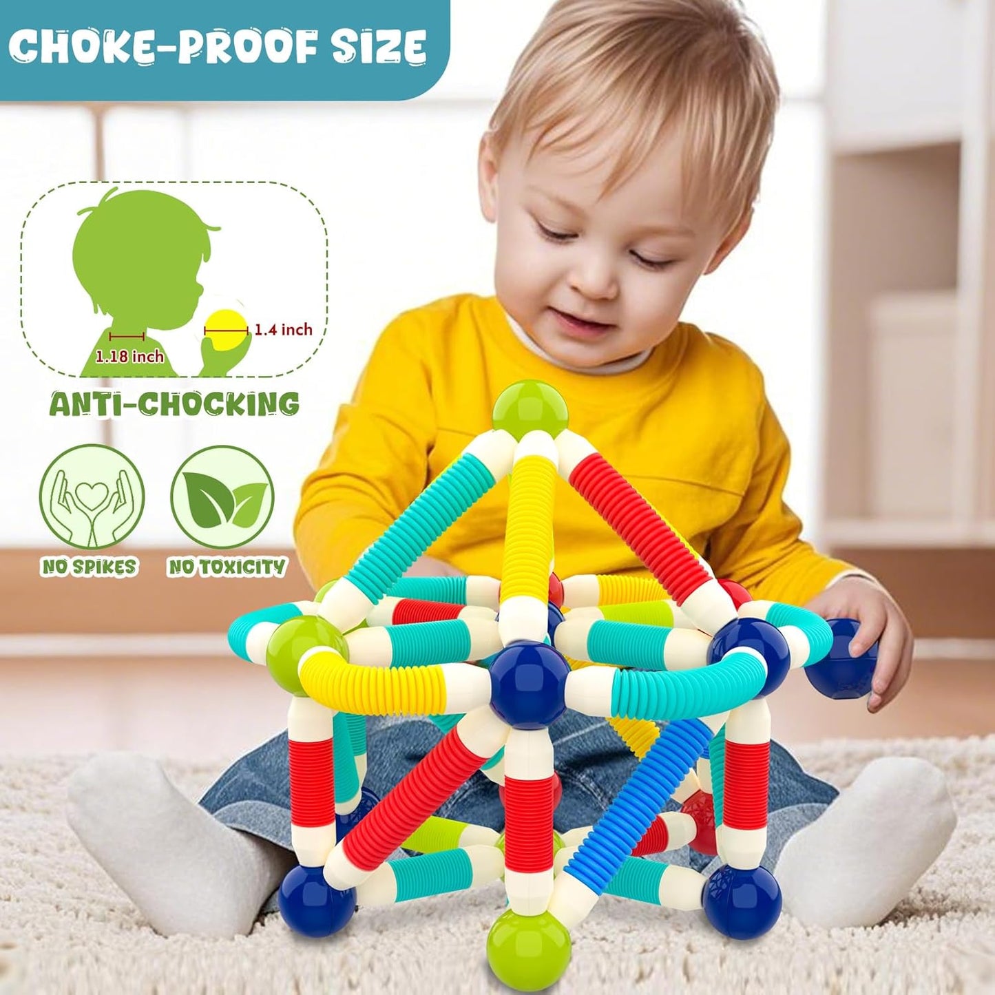 108 pcs Magnetic Building Telescopic STEM Set