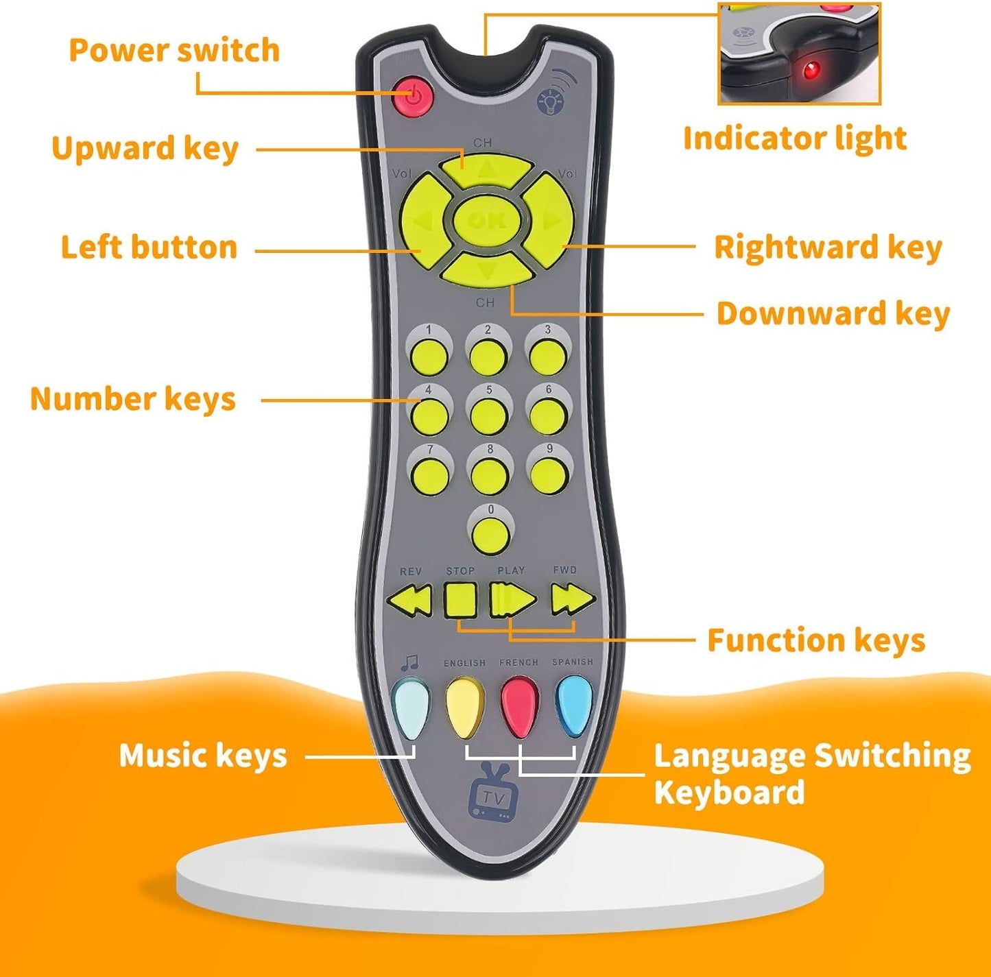 Baby Musical Remote Control Toy – Early Learning Fun for Toddlers