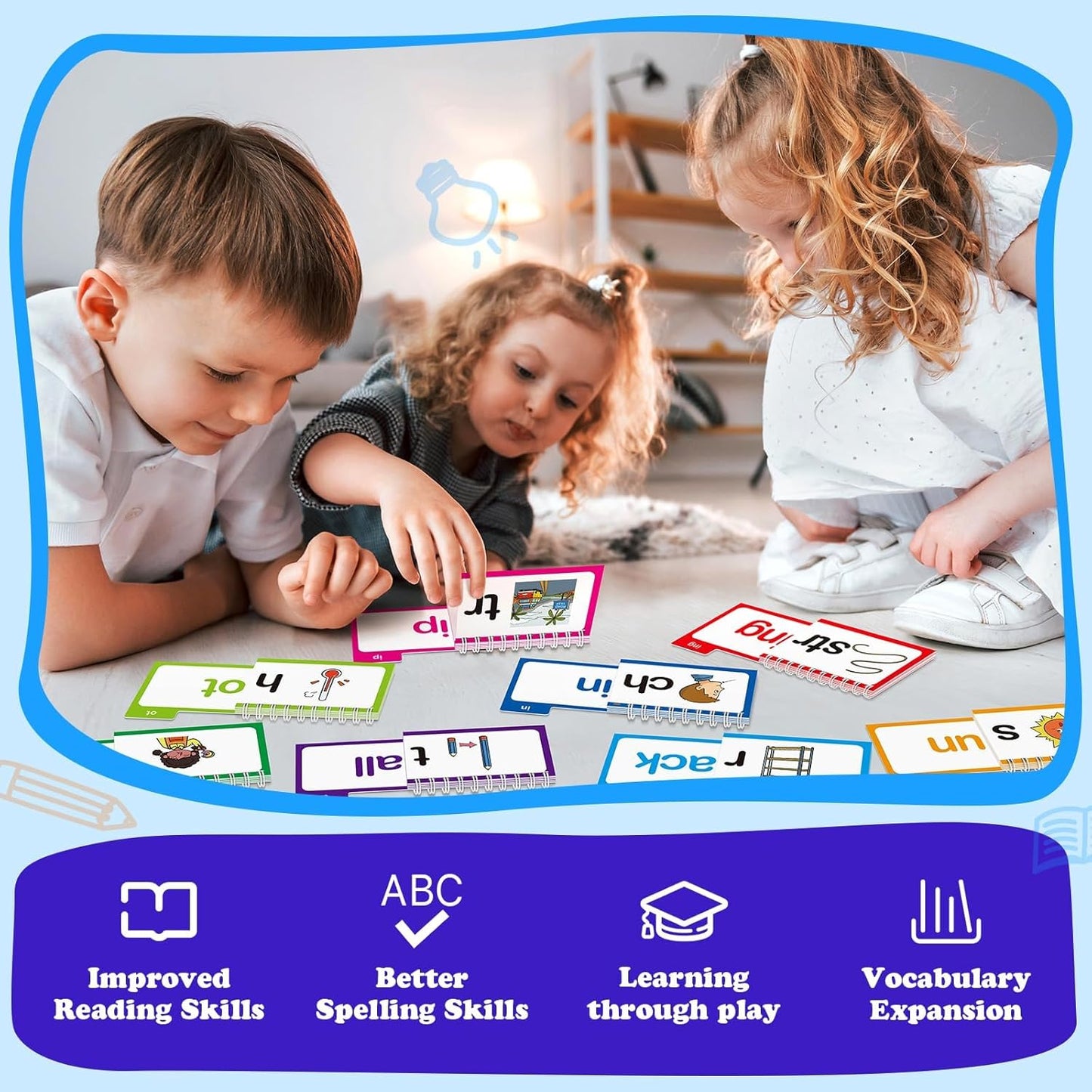 FirstWords Phonics Builder | Interactive Word Family & Phonics Learning Book