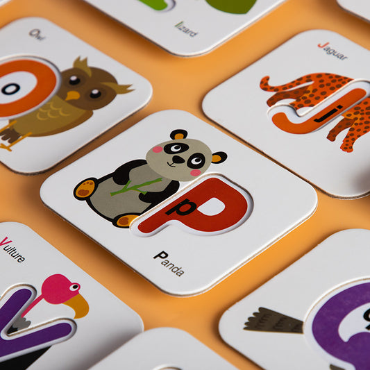 Wooden Early Education ABC Letter Cards 72 pcs