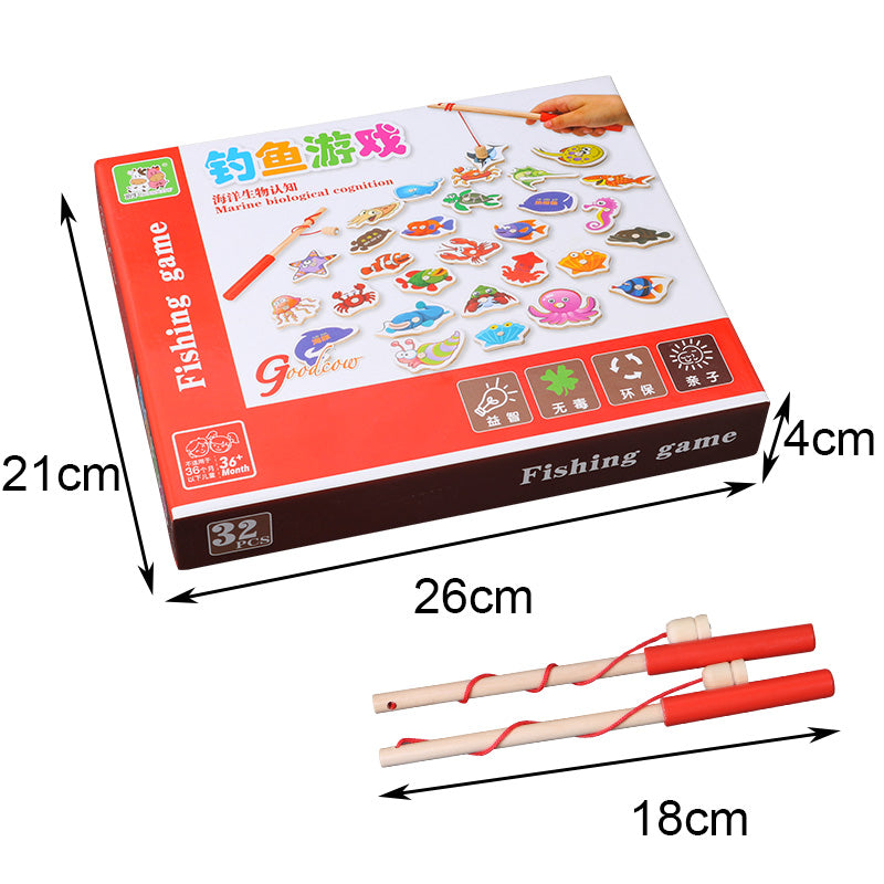 Candywood-Kids-Fishing-Toys-32Pcs-Fish-Wooden-Magnetic-Fishing-Toy-Set-Magnet-Game-Children-Educational-toys