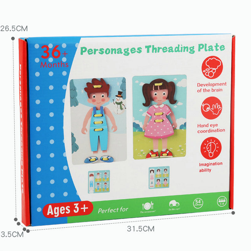 Dress-Changing-and-Dressing-Jigsaw-Personages-Threading-Plate-Wooden-Puzzles-Children-Early-Enlightenment-Training-Education-Toy