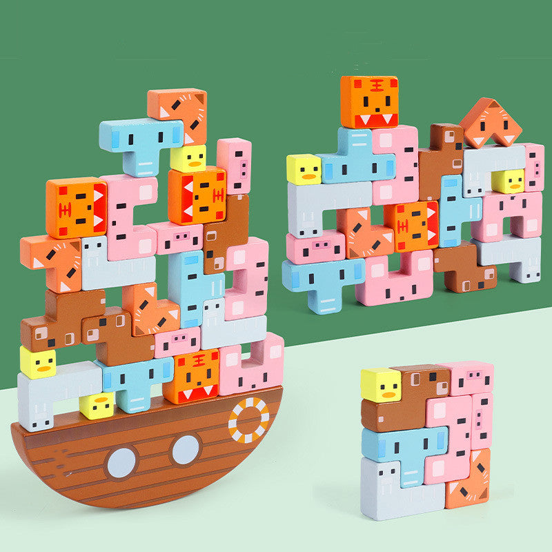 New-Kids-Wooden-Animal-Balance-Stacked-High-Building-Blocks-Board-Games-Educational-Learning-Children-s-aaaaaaaaaaaaaa
