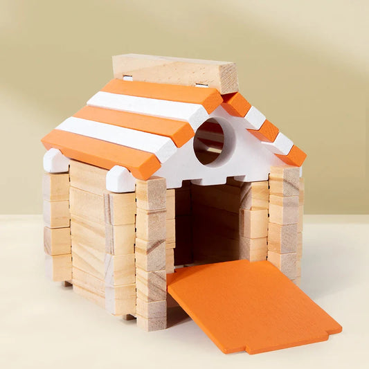 114 pcs DIY Wooden Building Blocks Set
