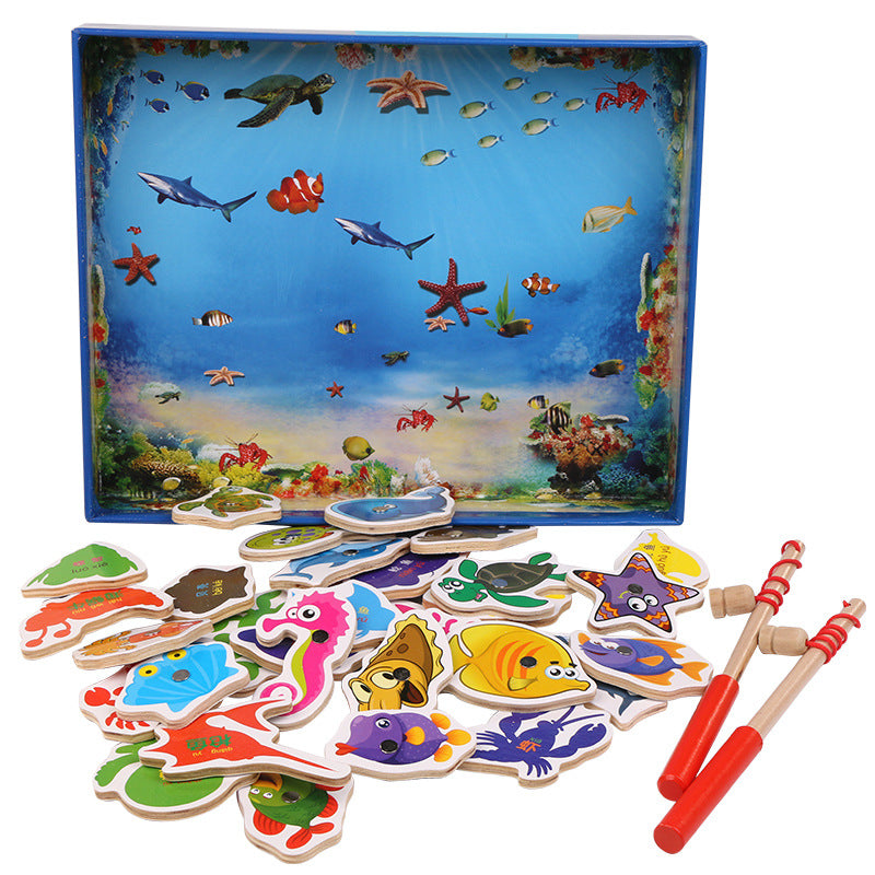 Wooden-32Pcs-Educational-Toys-Magnetic-Fishing-Toys-Set-Fish-Game-Educational-Fishing-Toy-Child-Birthday-Christmas