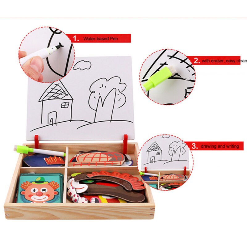 Wooden-Children-Educational-Pretend-Play-Learning-Toys-Magnetic-Puzzle-Wood-Toy-Face-Features-sUp-Games