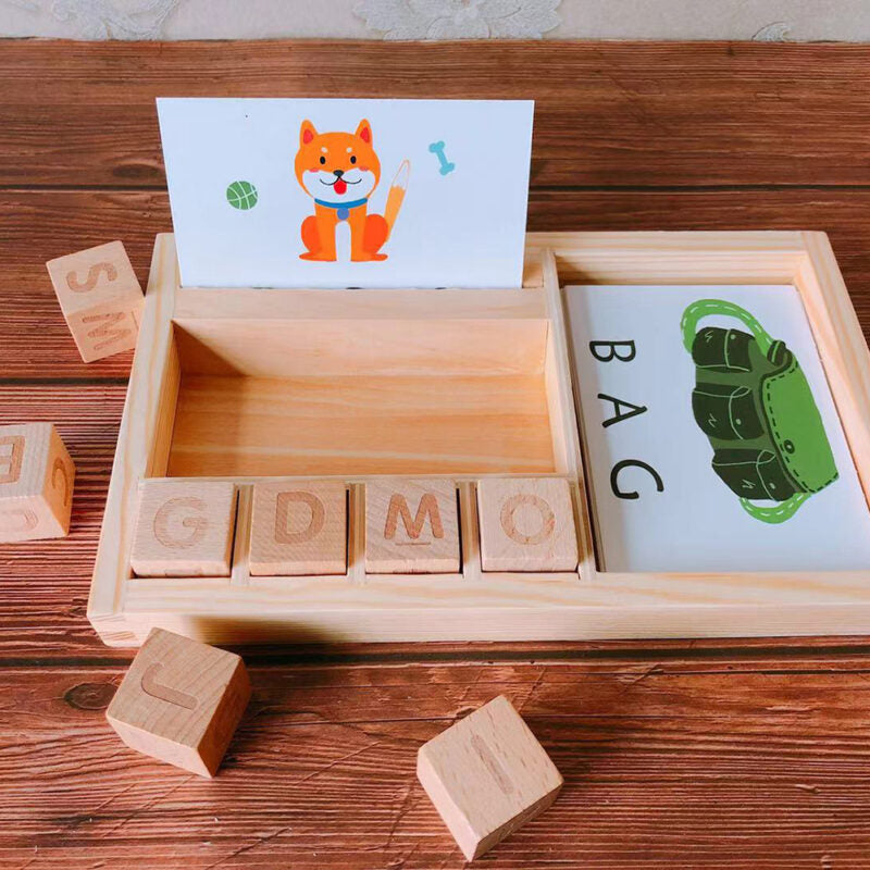 Wooden-English-Cardboard-Puzzles-Alphabet-Building-Early-Educational-Kids-Toy