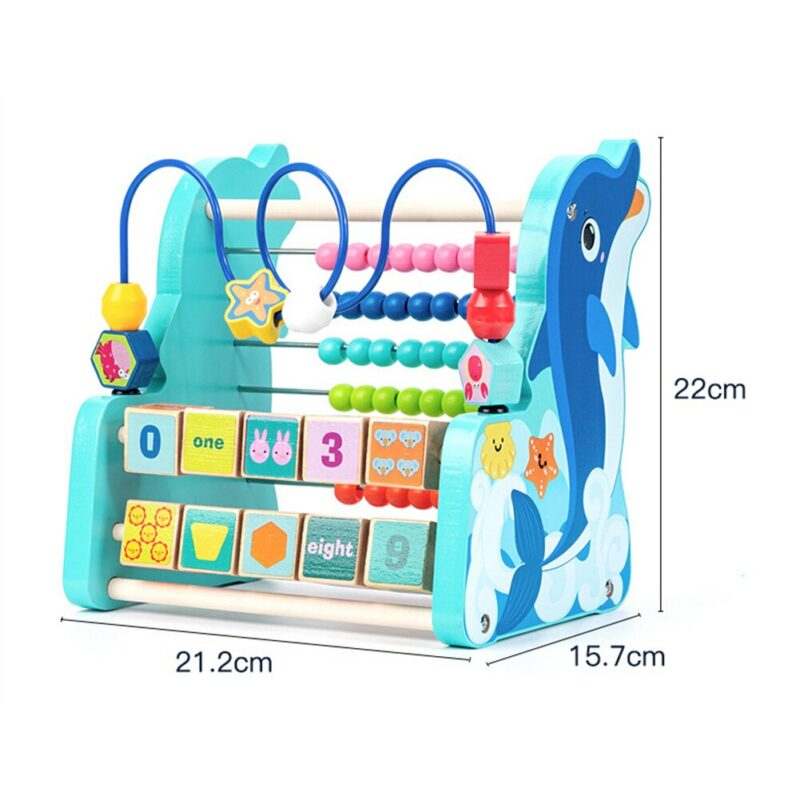 Wooden-Montessori-Dolphins-Around-The-Bead-Math-Toys-Calculation-Rack-Toys-Early-Teaching-Aids-Educational-Toydfdf