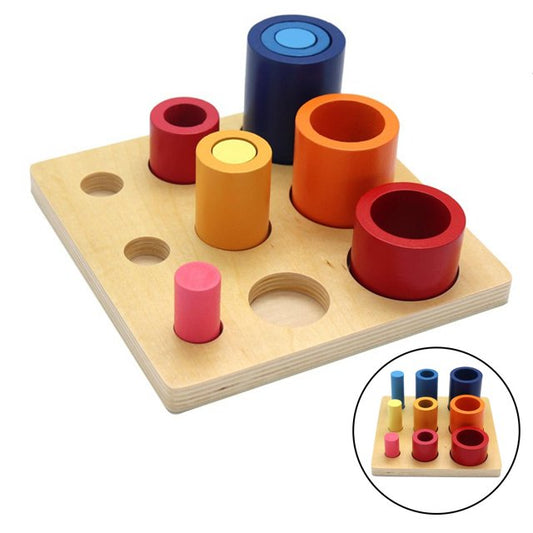 Montessori Wooden Puzzle Board – Stacking & Sorting Learning Toy
