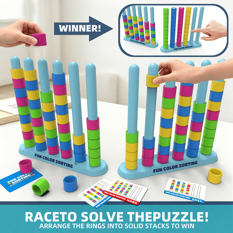 Color Tower Challenge Game | Fast-Paced Family Stacking & Color Matching Party Game