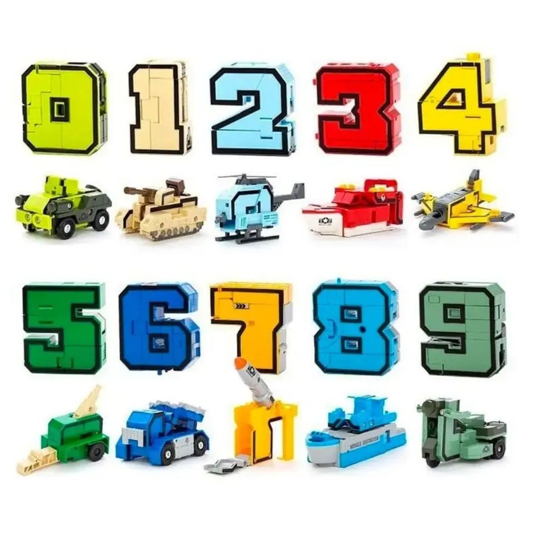 Transforming Number Robot Toy