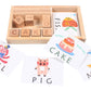 English Cardboard Puzzle Word Spelling Game