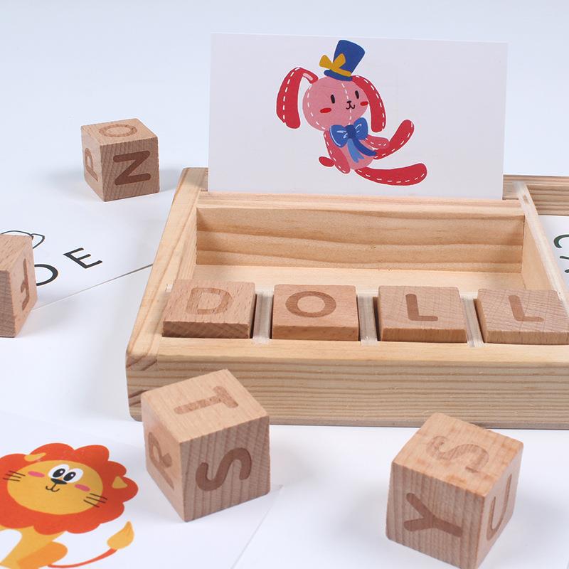 English Cardboard Puzzle Word Spelling Game