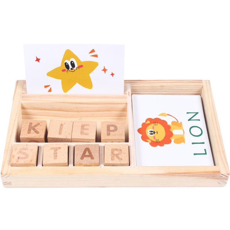 English Cardboard Puzzle Word Spelling Game