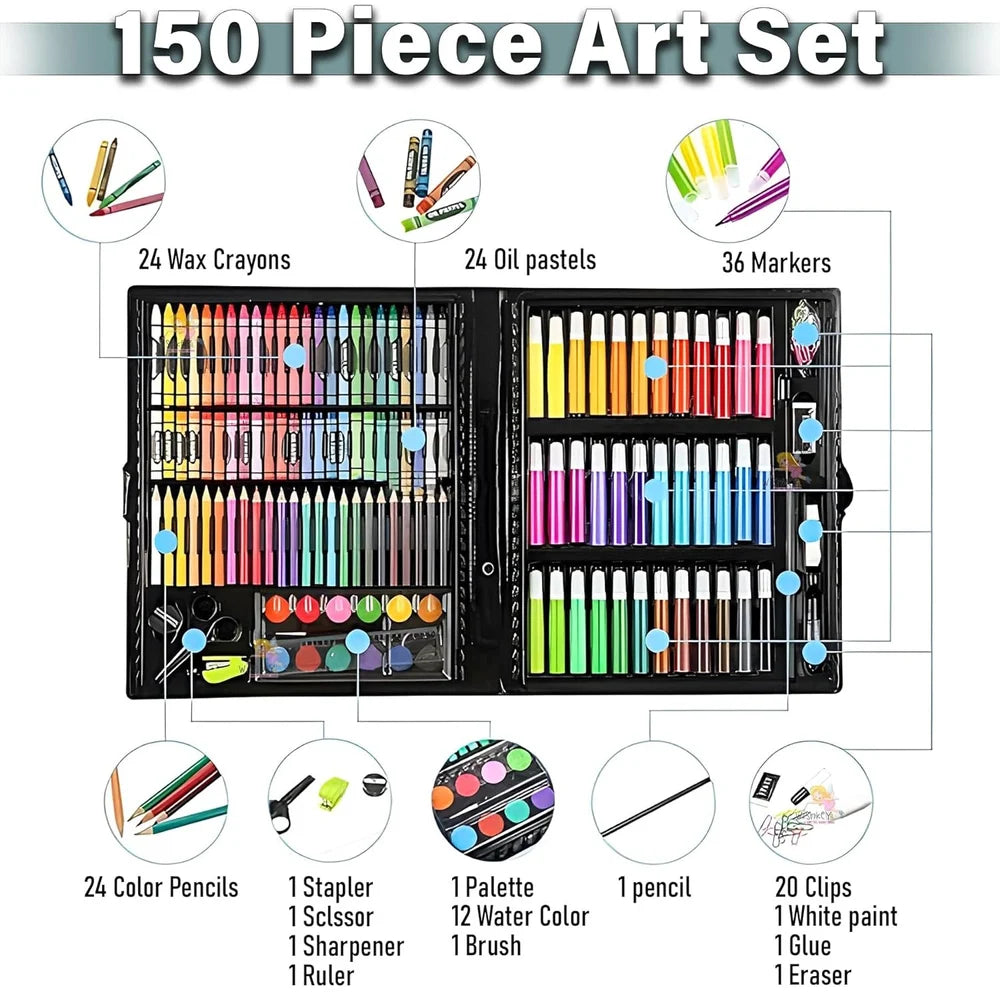 150 pcs Kids Deluxe Art & Painting Set
