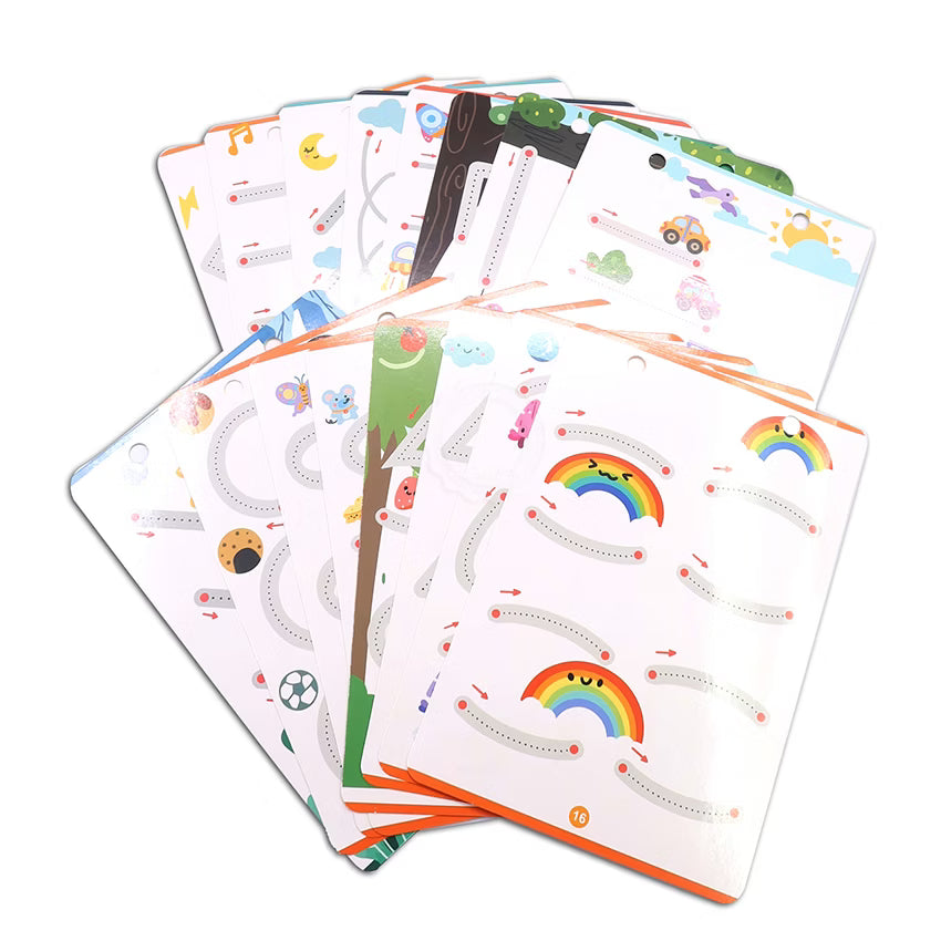 Set of 3 Reusable Tracing Copybook Set – Handwriting Practice Workbook for Kids