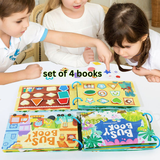 Set of 4  Montessori Busy Book