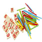 Wooden chopsticks toy for kids to teach arithmetic
