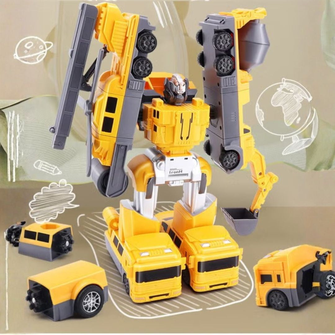 Magnetic Transformer Truck Engineering Car 21 pcs BIG SIZE