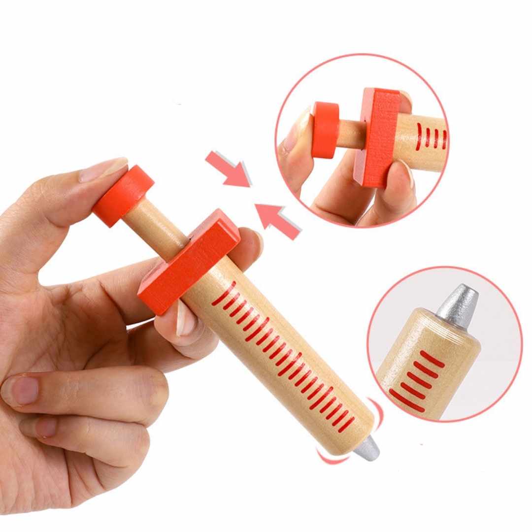 wooden simulation doctor toy combination