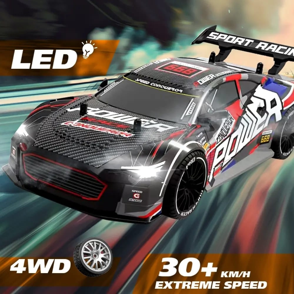 4-Wheel Drive Drift Racer RC Car – High Speed with Smoke Effect