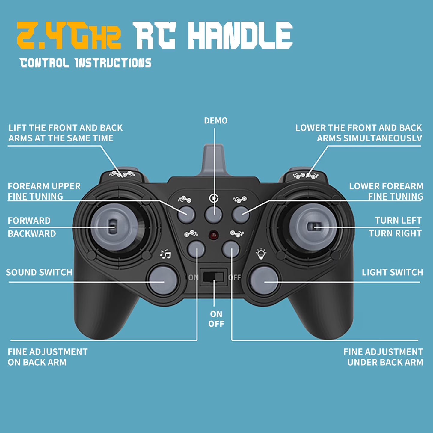 8WD Gesture Control Robot Dog – RC Stunt Car with Lights & Music