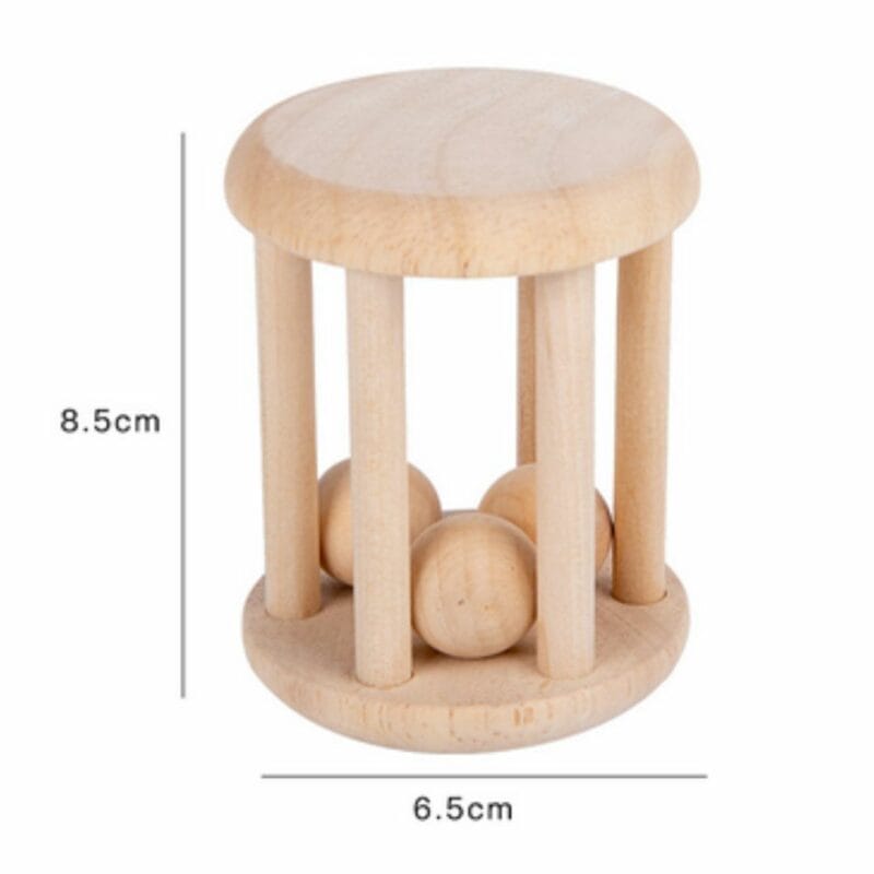 Infant and toddler log rattle set