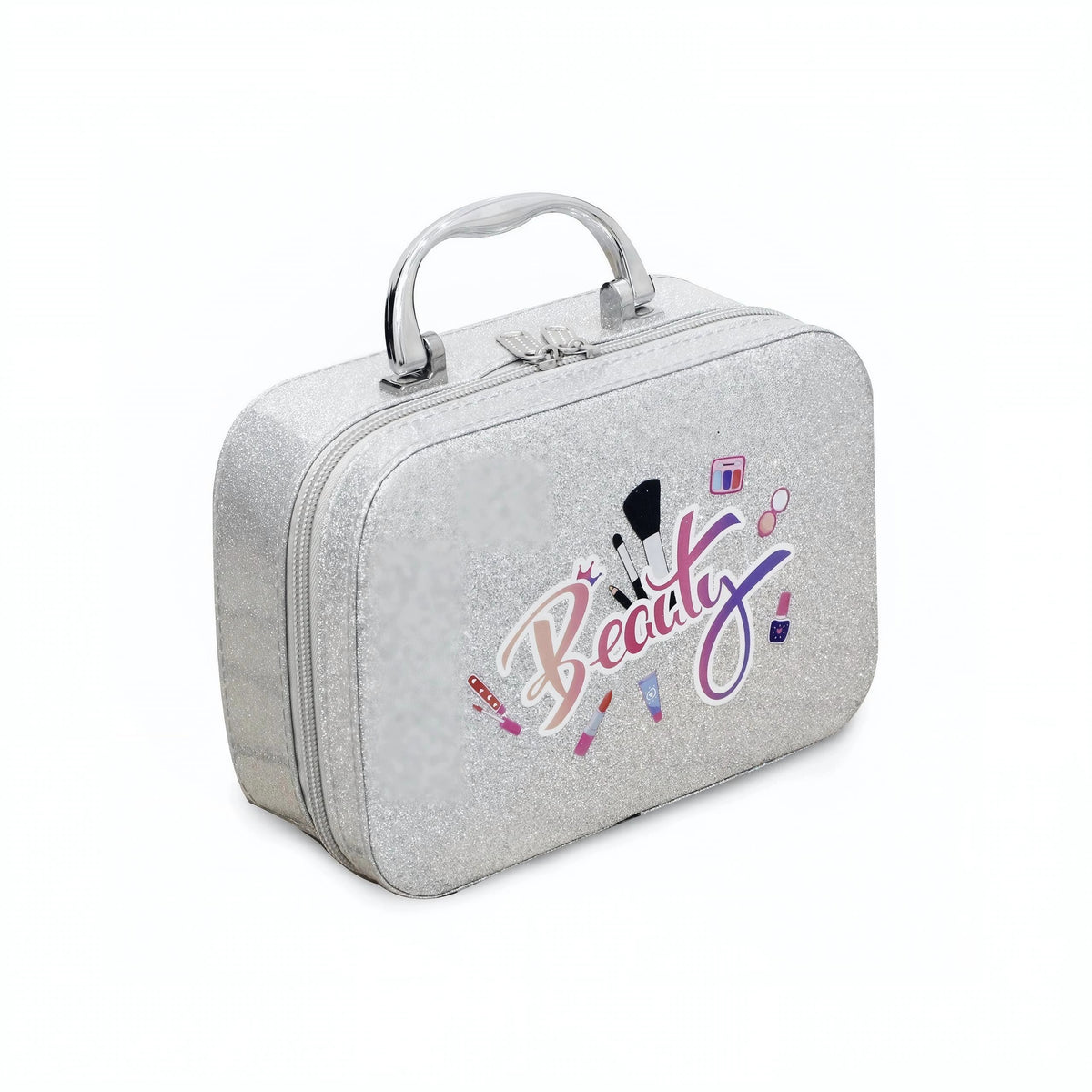 Girls' Pretend Play Makeup Kit – Glitter Carry Case with Mirror | Kids Beauty Set