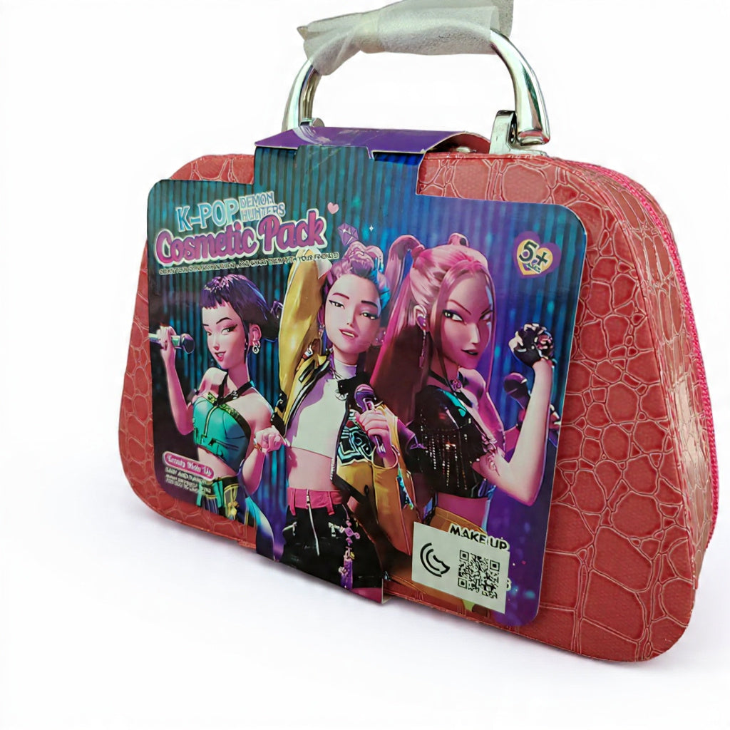 Girls' Pretend Play Makeup Kit – Glitter Carry Case with Mirror | Kids Beauty Set