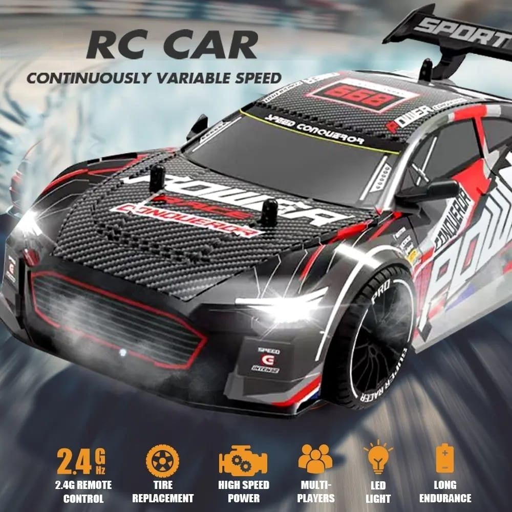 4-Wheel Drive Drift Racer RC Car – High Speed with Smoke Effect