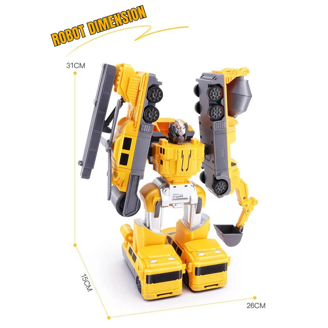 Magnetic Transformer Truck Engineering Car 21 pcs BIG SIZE