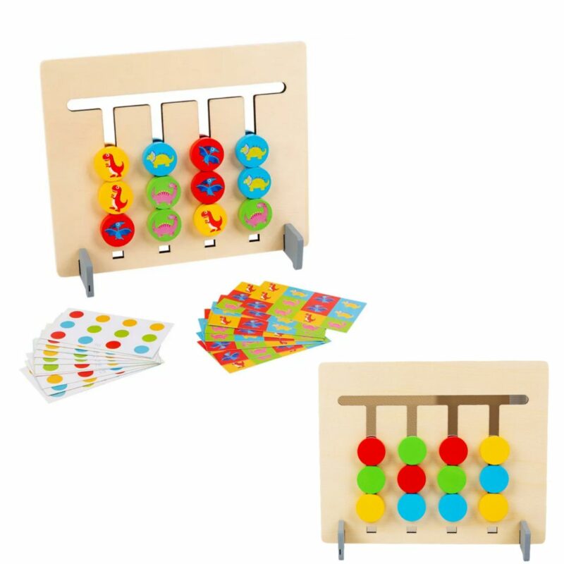 Logico Four color game - Dinosaurs/ Colored Dials  Dinosaurs