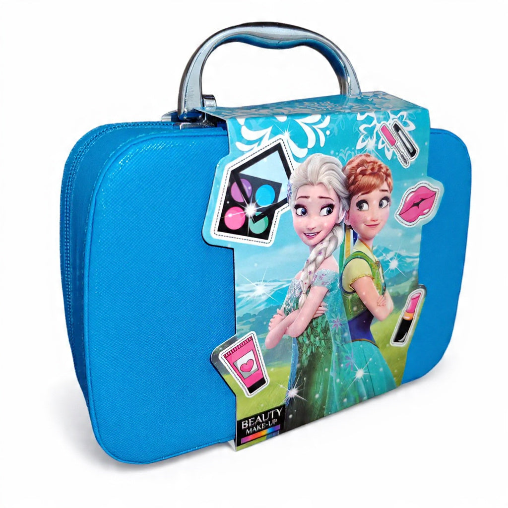 Girls' Pretend Play Makeup Kit – Glitter Carry Case with Mirror | Kids Beauty Set