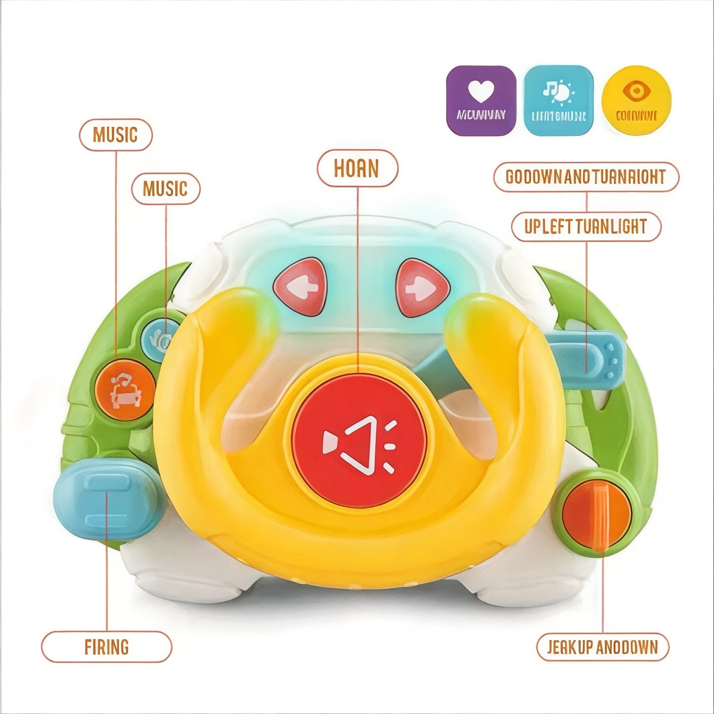 Interactive Musical Steering Wheel Toy