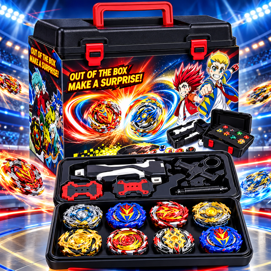 Rezzoss Beyblade-Style Spinning Top Battle Set for Kids