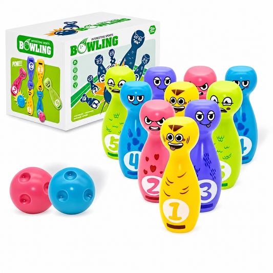 Kids Bowling Set with 10 Colorful Numbered