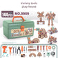 LittleCraft  Tool Set 144 pcs| Kids Construction Tool Bench with Electric Drill & Pretend Play Accessories