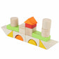 30 pcs color blocks wooden box