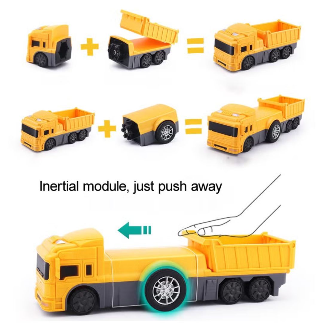 Magnetic Transformer Truck Engineering Car 21 pcs BIG SIZE