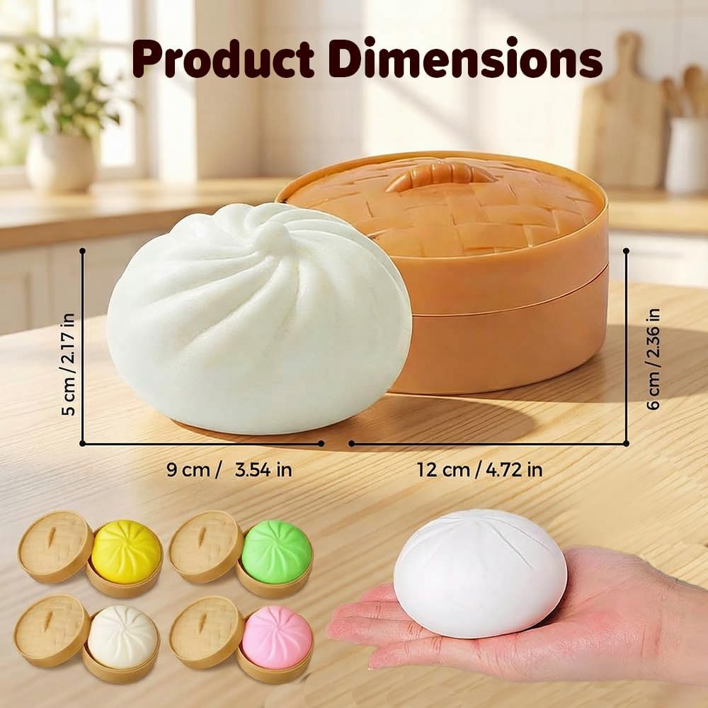 Mystery color Steamed Bun Squishy Toy