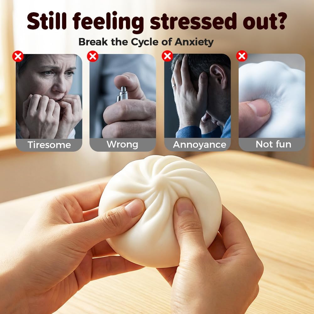 Mystery color Steamed Bun Squishy Toy