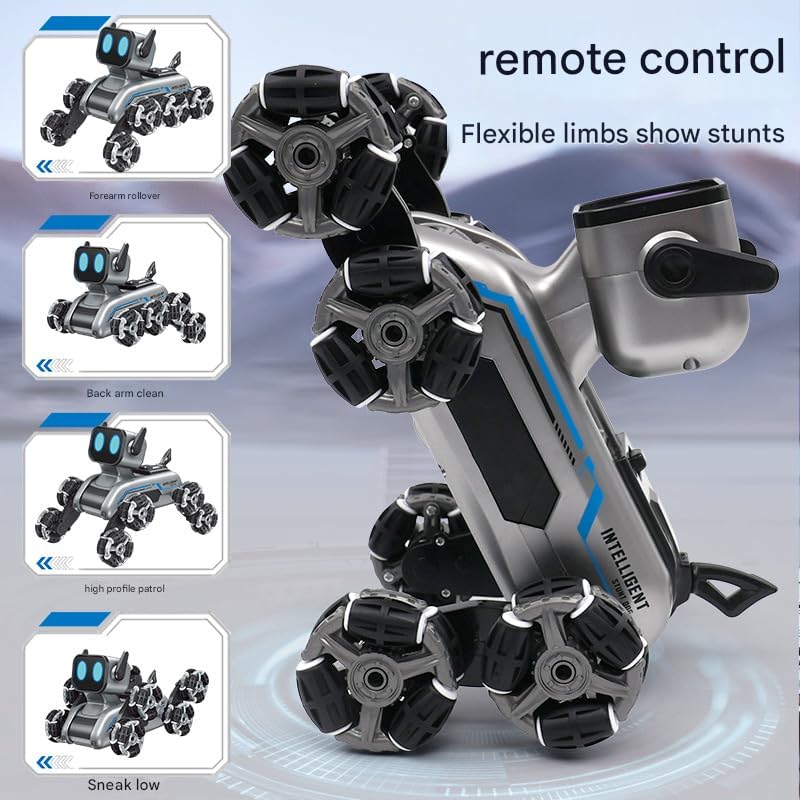 8WD Gesture Control Robot Dog – RC Stunt Car with Lights & Music