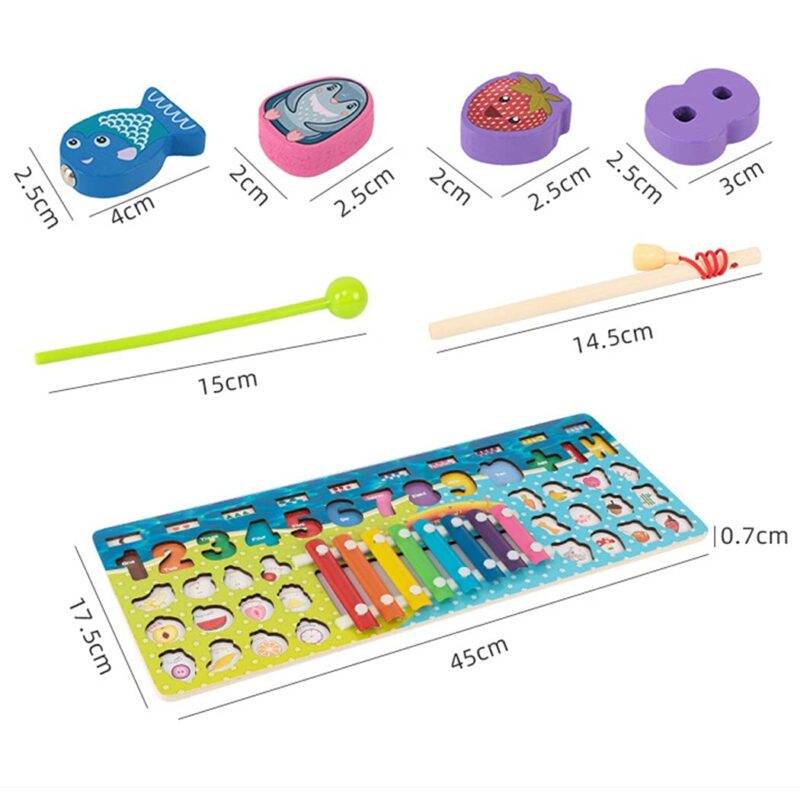 Six-In-One Shape Pairing Number Matching Board