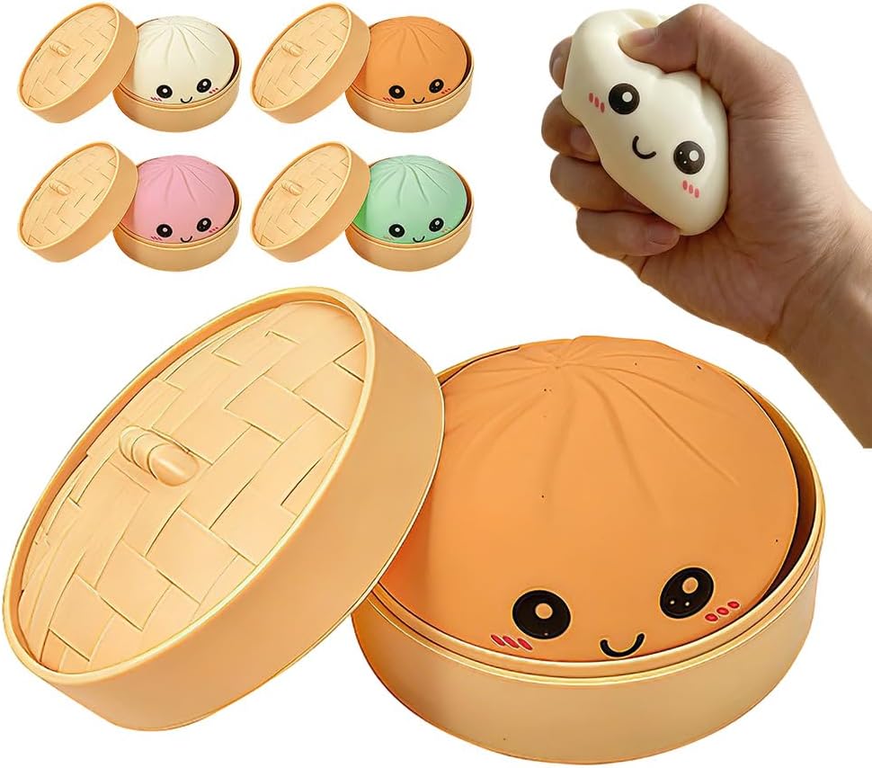 Mystery color Steamed Bun Squishy Toy