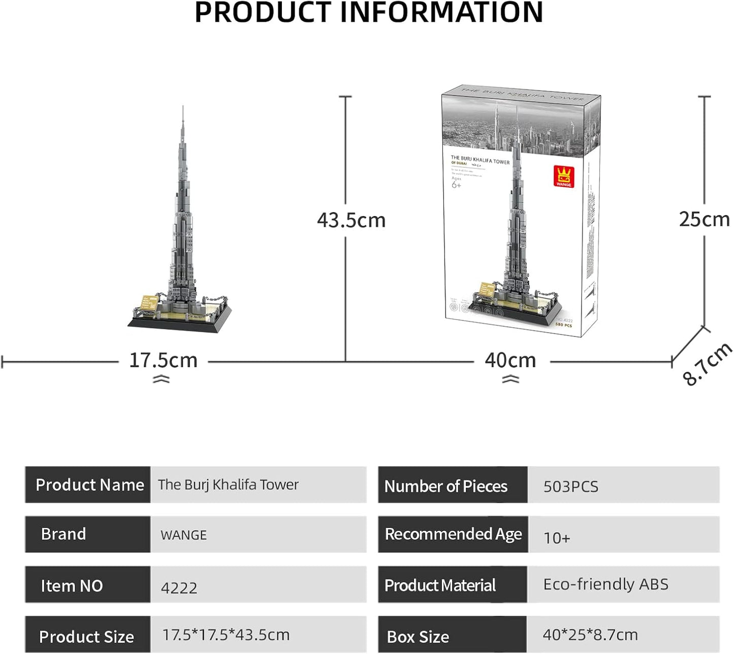 Burj Khalifa Tower 555 pcs