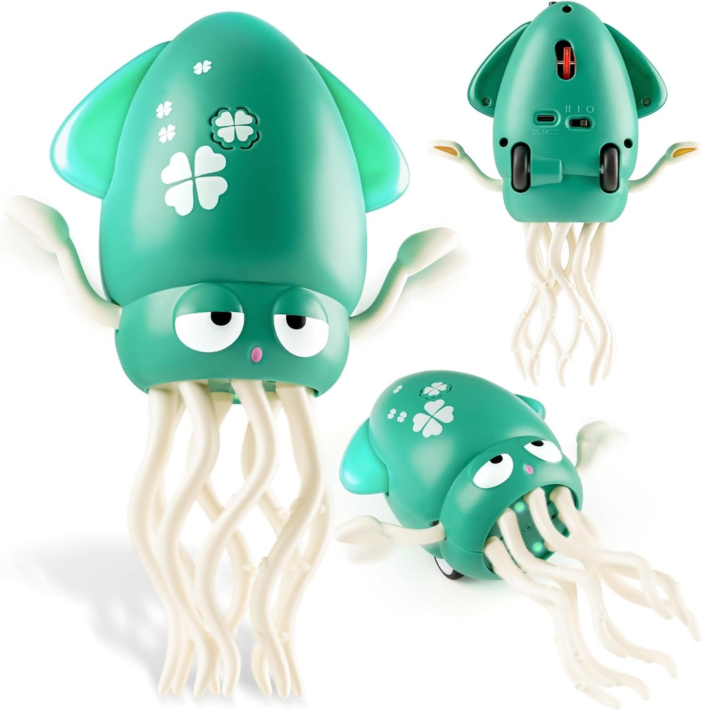 Interactive Crawling Octopus Toy | Musical Rechargeable Baby Toy with Lights & Obstacle Avoidance