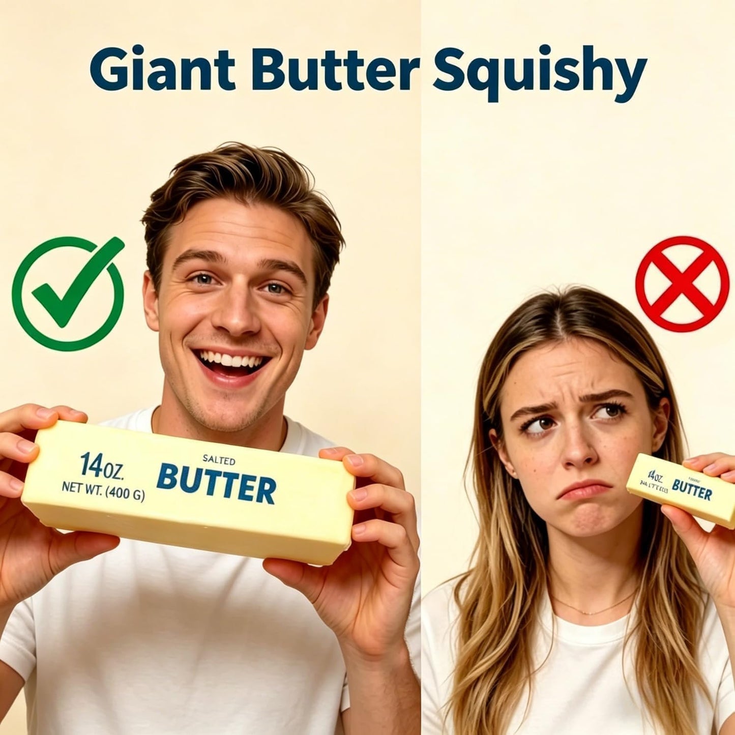 BIG SIZE Slow Rise Squishy Butter Stick – Soft Sensory Stress Relief Toy for Kids & Adults